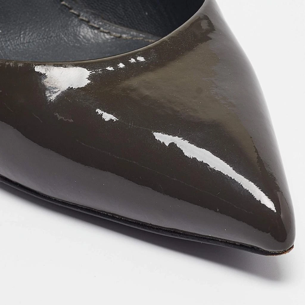 Dolce & Gabbana Dolce & Gabbana Grey Patent Leather Pointed Toe Pumps Size 36.5 7
