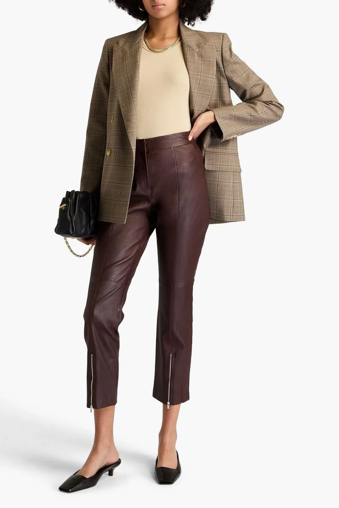 Derek Lam Van cropped leather slim-leg pants 2