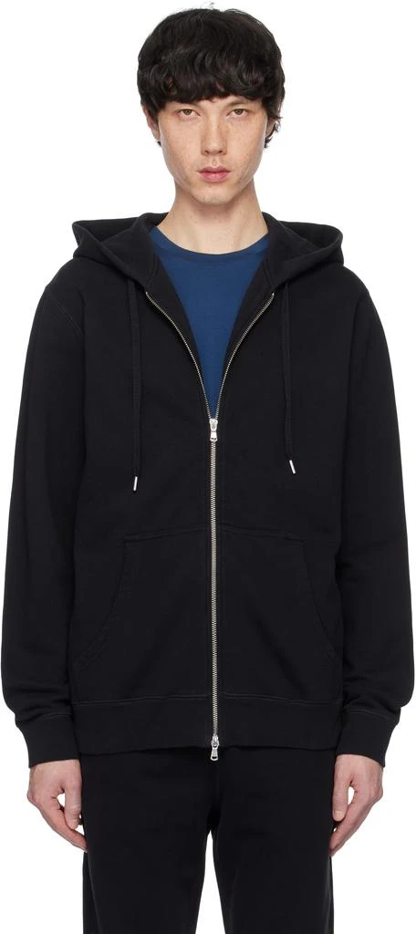 Sunspel Black Zip Hoodie 1