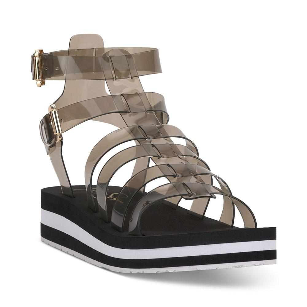 Jessica Simpson Women's Bimala Strappy Vinyl Platform Gladiator Sandals