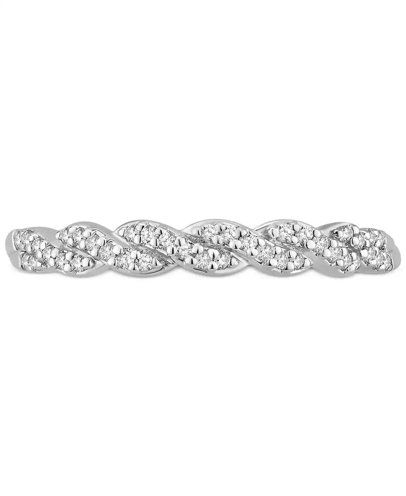 Macy's Diamond Twist Braid-Inspired Band (1/8 ct. t.w) in 14k White Gold 3