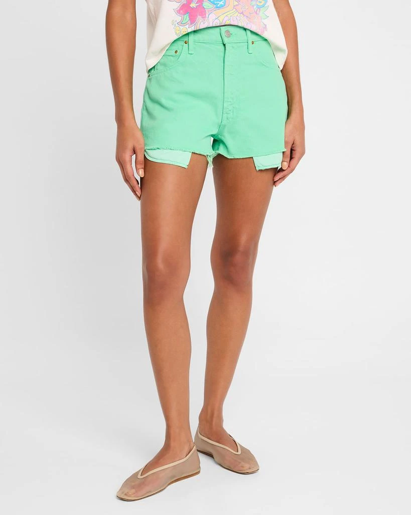 MOTHER SNACKS! The Fun Dip Micro Cut Denim Shorts 4