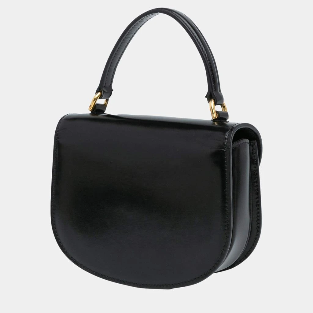 Celine   Celine Black Mini Shiny Calfskin Besace Clea Satchel 2