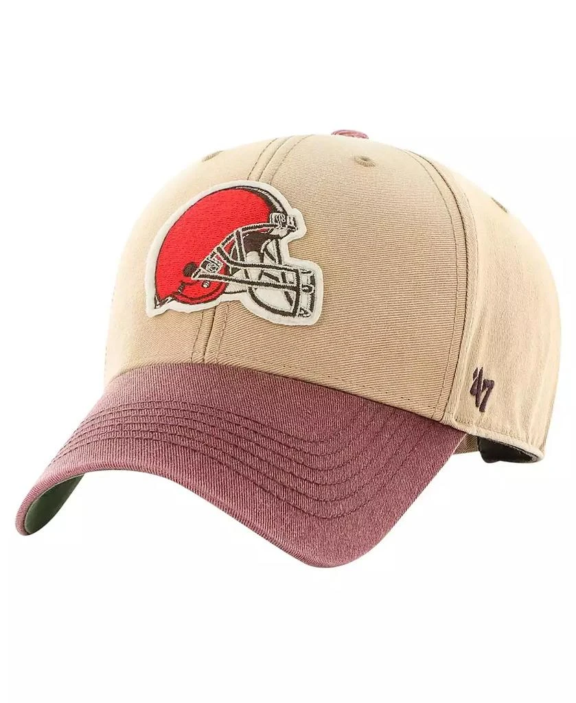 '47 Brand Men's Khaki/Brown Cleveland Browns Dusted Sedgwick MVP Adjustable Hat 3