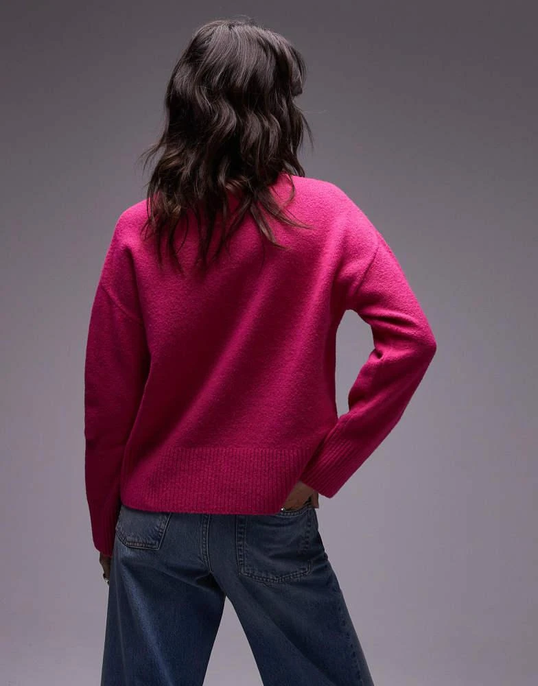 & Other Stories & Other Stories crew neck jumper in bright pink 2