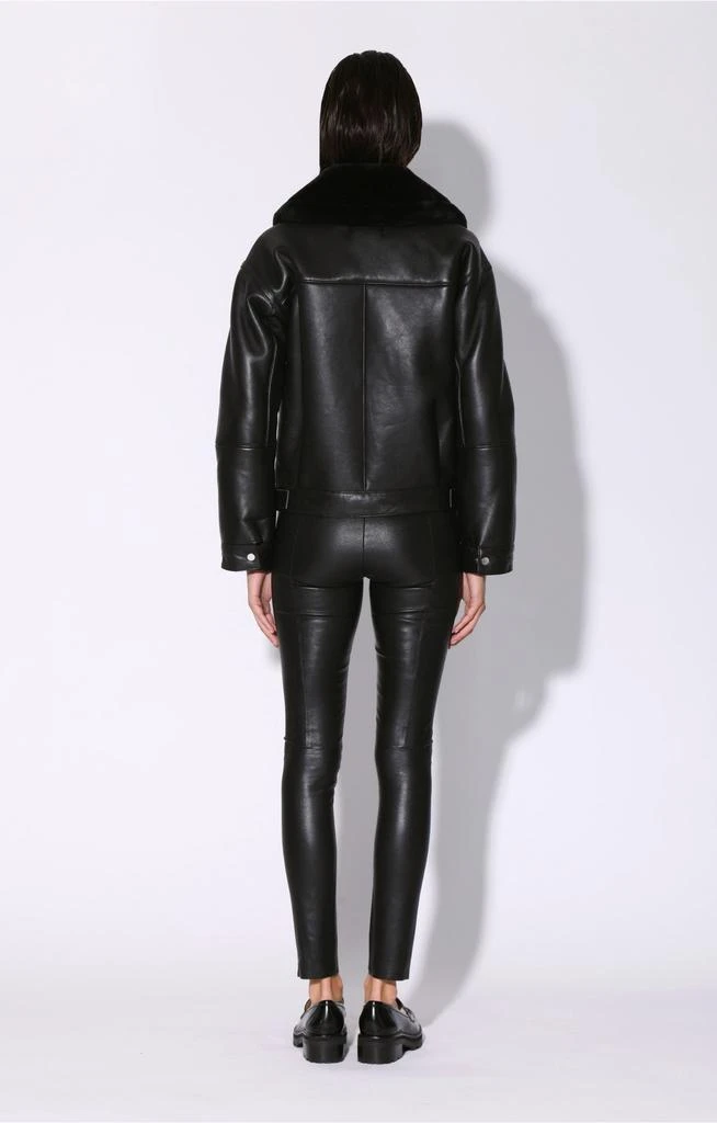 Walter Baker Mariah Jacket, Black Leather Black Fur - Leather Shearling 1