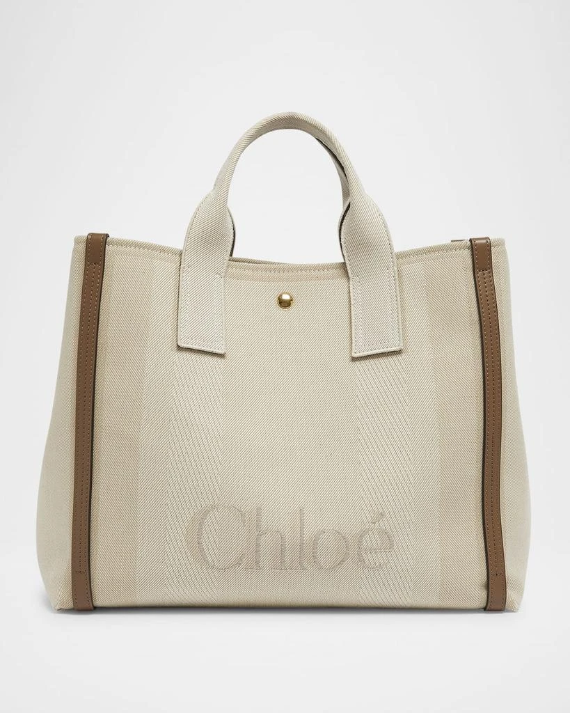 Chloé Large Carry Tote Bag in Jacquard Canvas 1