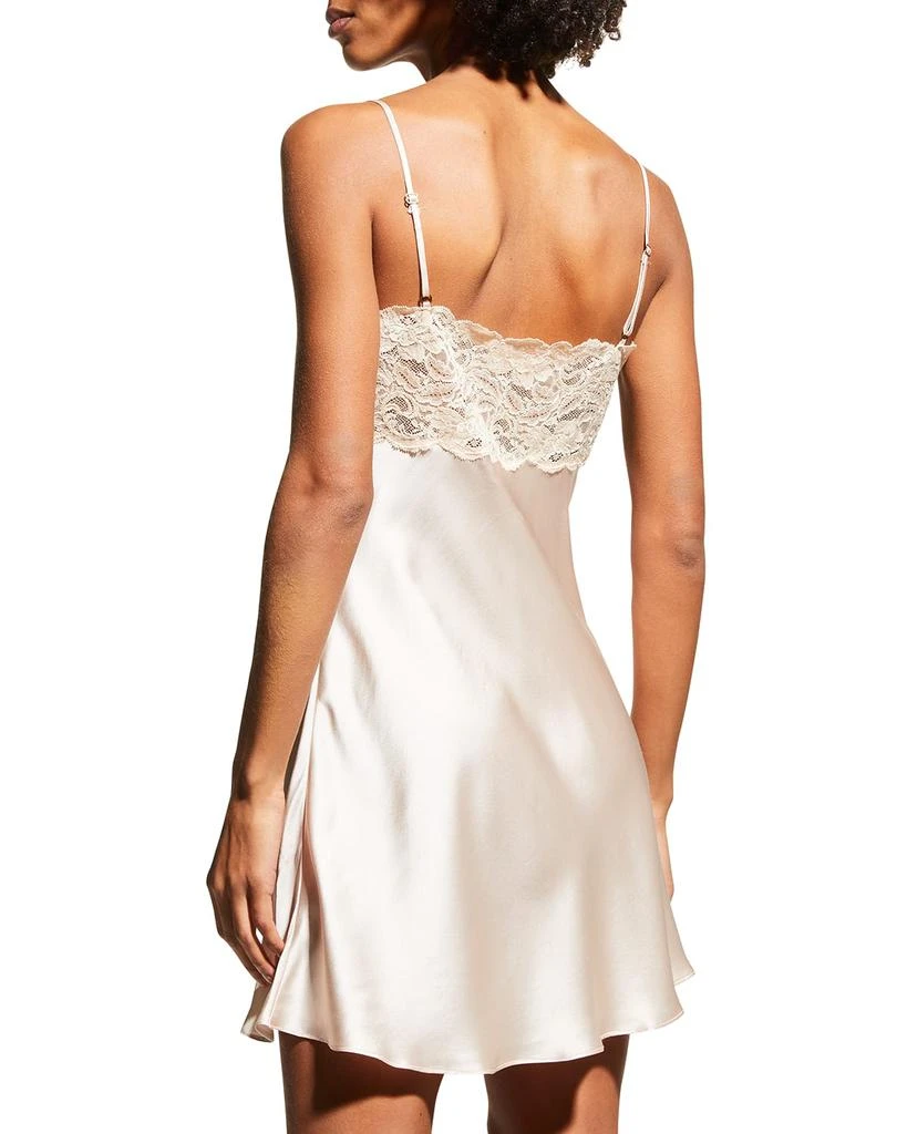 Christine Lingerie Bijoux Lace-Trim Silk Chemise 4