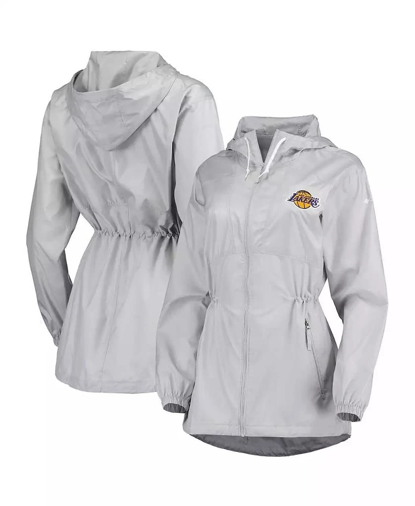 Shop Women's Gray Los Angeles Lakers Flashback Full-Zip Jacket on