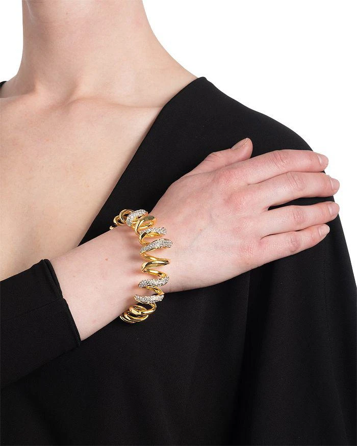 Alexis Bittar Solanales Pavé Spiral Cuff Bracelet in 14K Gold Plated 2