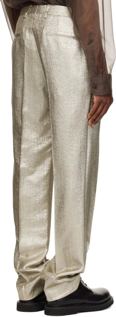 Dries Van Noten Silver Lamé Trousers 3