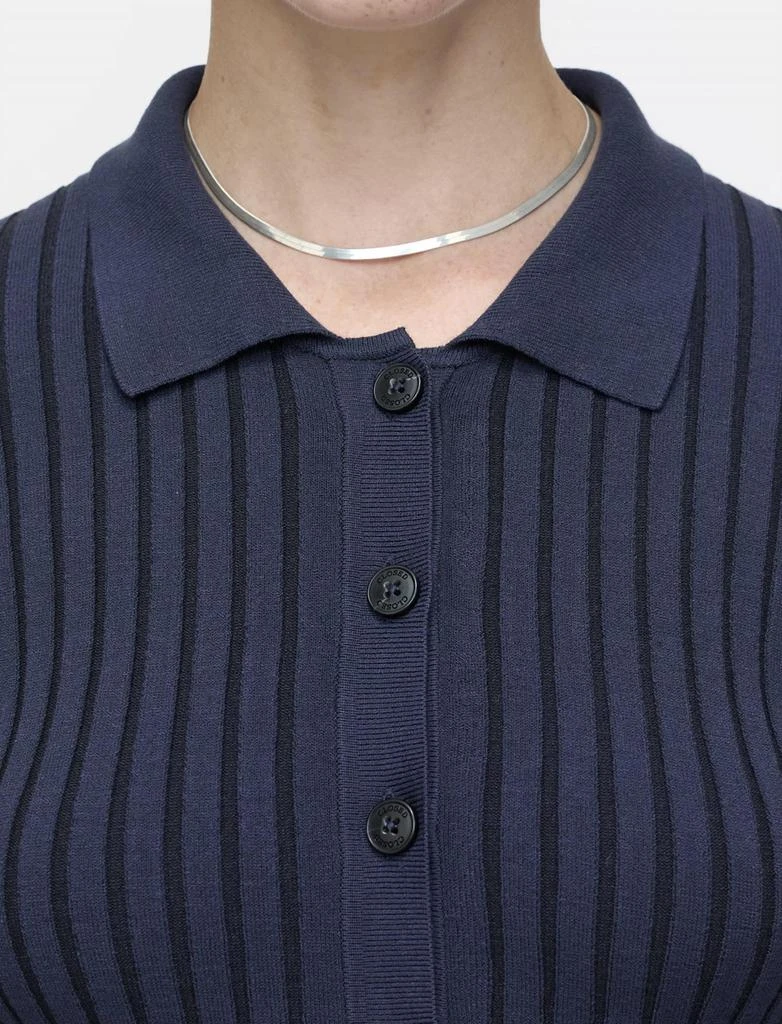 Closed Closed - Ribbed Short Sleeve Polo Shirt 3