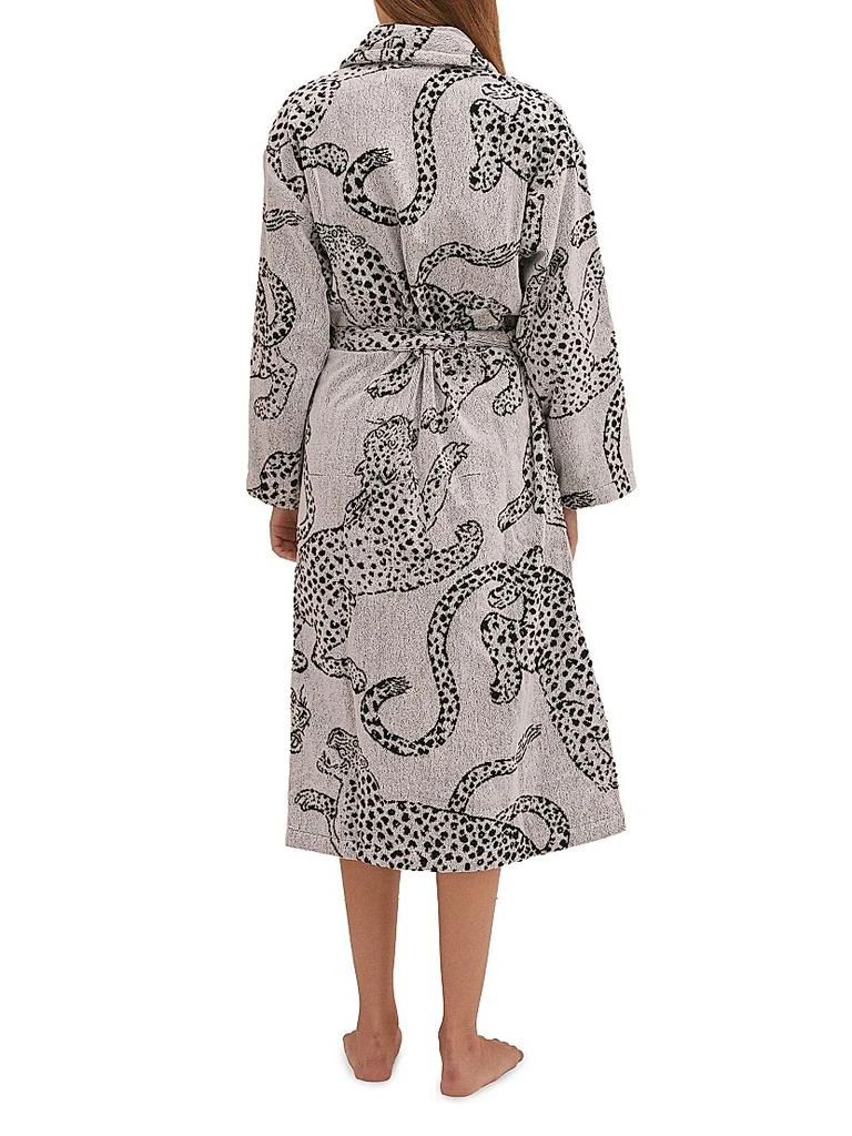 Desmond & Dempsey Cotton Jag Print Towel Robe 4