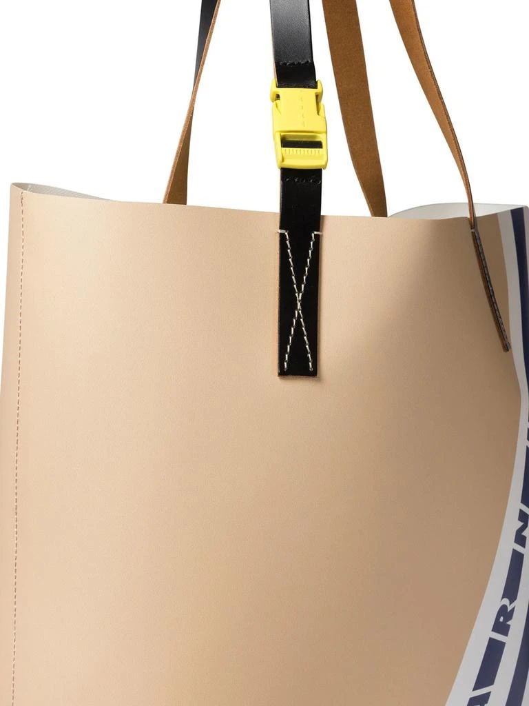 Marni Marni Logo Printed Striped Tote Bag 4