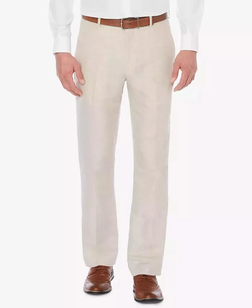 Perry Ellis Men's Classic-Fit Linen Blend Herringbone Pants 1