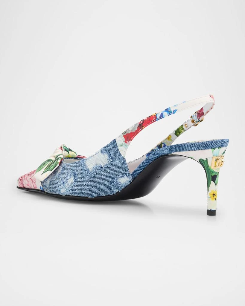 Dolce 
Gabbana Lollo Eva Floral Bow Slingback Pumps 4