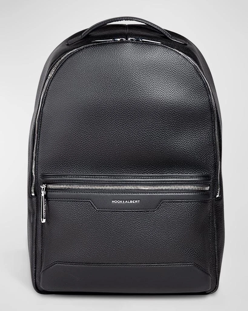 Hook + Albert Men's Leather Backpack with Padded Laptop Compartment 1