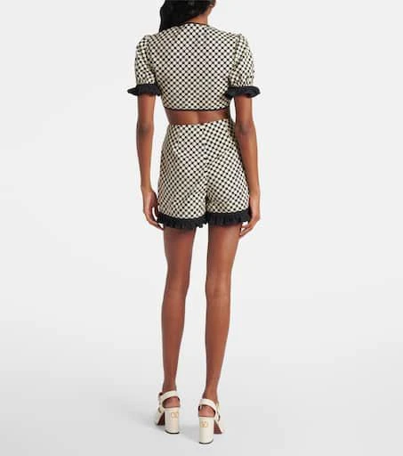 Valentino Plus De Pois cotton poplin shorts 3