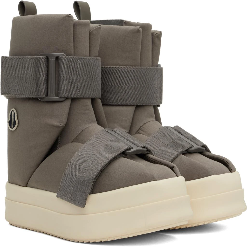 Rick Owens Moncler + Rick Owens Gray Low Splint Boots 4