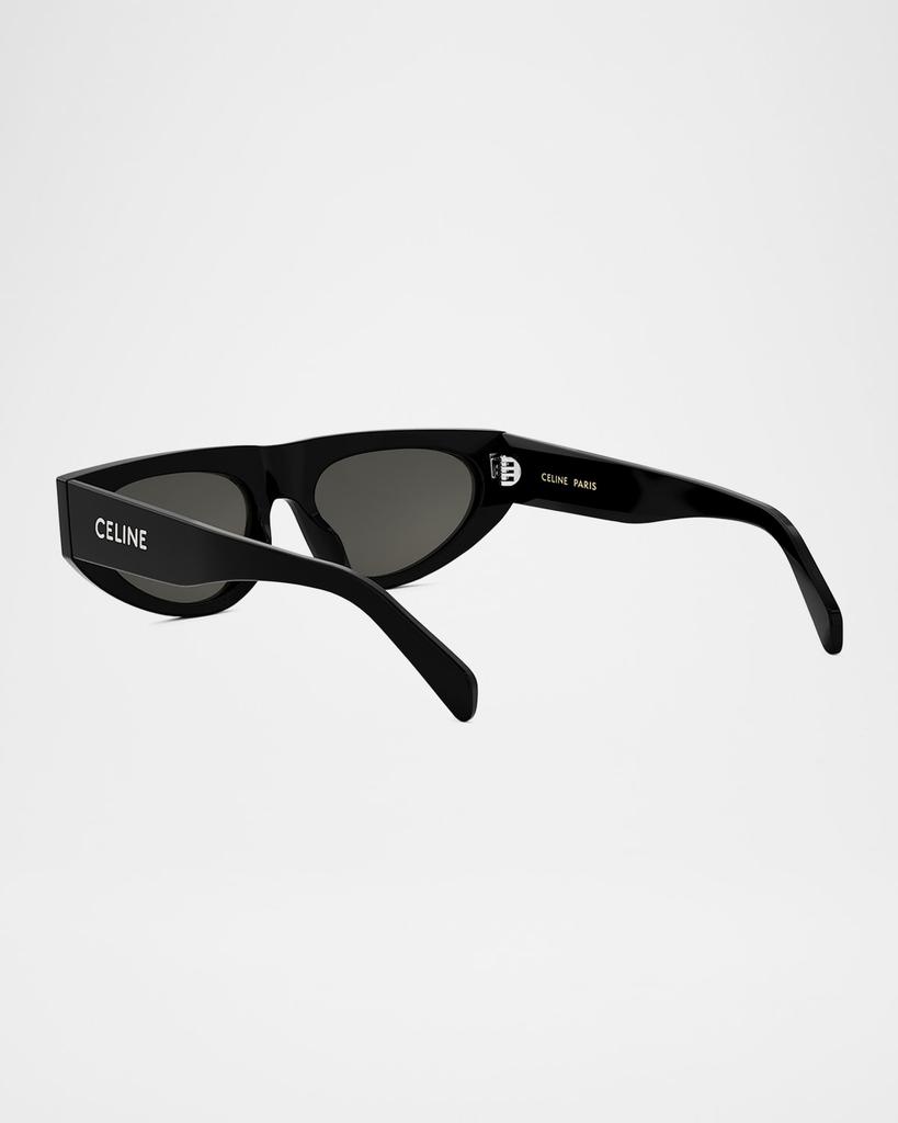 Celine Men's Monochroms Acetate Rectangle Sunglasses