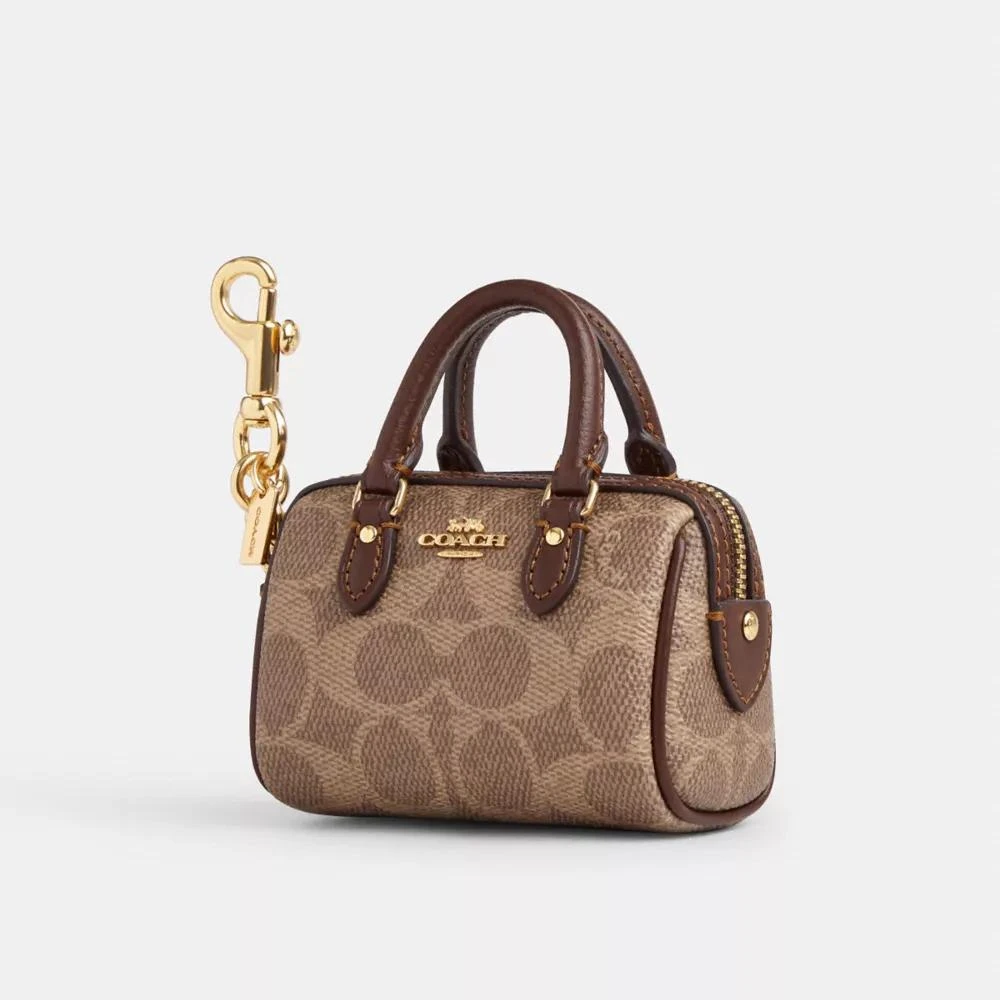 Coach Mini Rowan Bag Charm In Signature Canvas 1