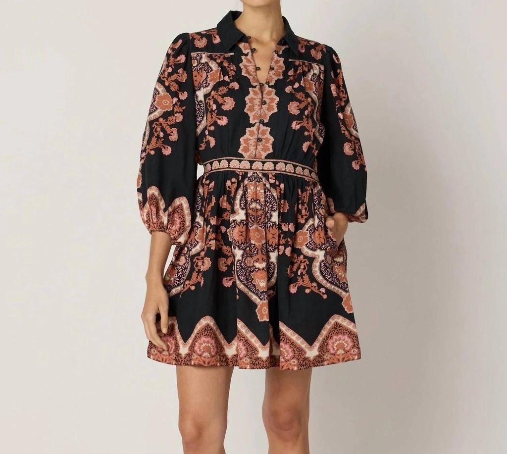 Cleobella Leigh Mini Dress In Dark Lagos 1