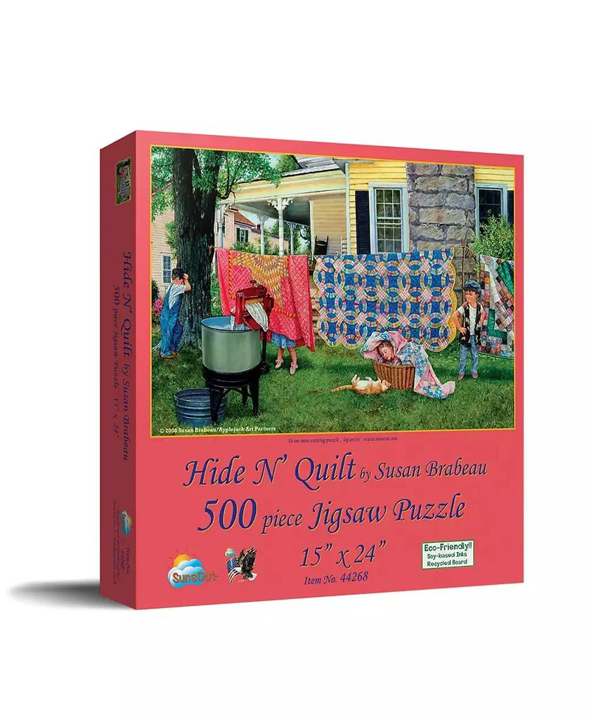 SunsOut Hide N Quilt 550 piece Jigsaw Puzzle for Adults