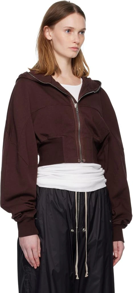 Rick Owens Burgundy Concordians Collage Hoodie 2