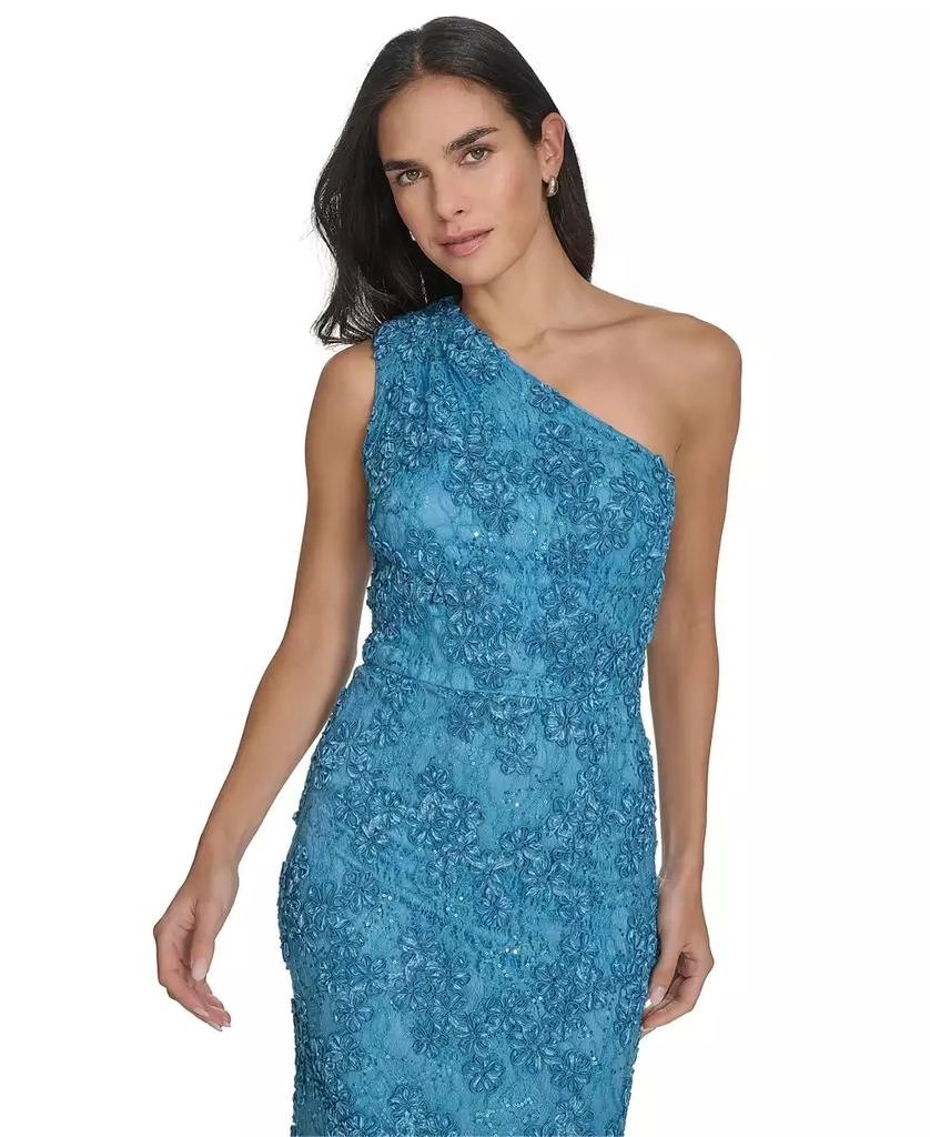 Jessica Howard Women's One-Shoulder Soutache Gown 4