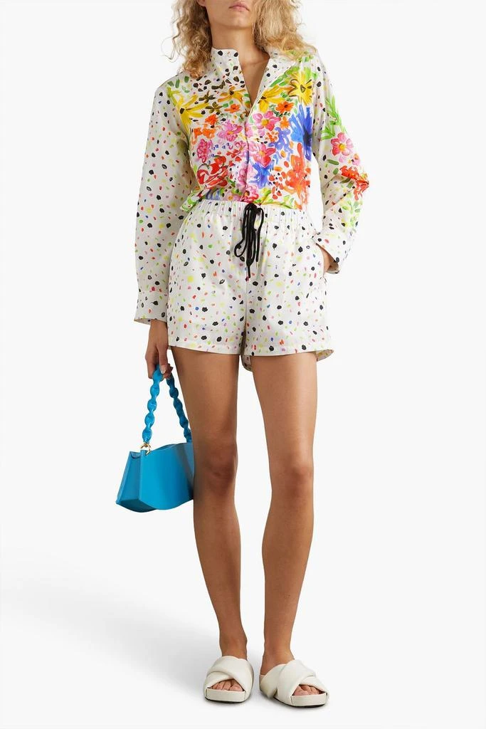 CHRISTOPHER KANE Printed cotton-poplin shorts 2