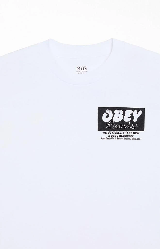 Obey Records Buy Sell Trade Heavyweight Boxy T-Shirt 3