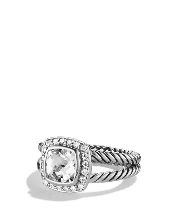 David Yurman Petite Albion Ring with White Topaz & Diamonds 1