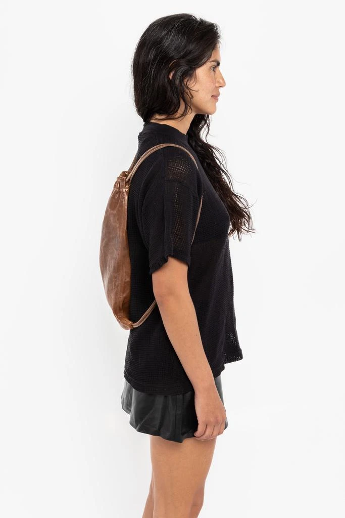 Los Angeles Apparel RLH3414 - Unisex Leather Drawstring Backpack 36