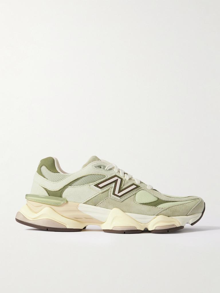 New Balance 9060 橡胶皮革边饰绒面革网眼运动鞋