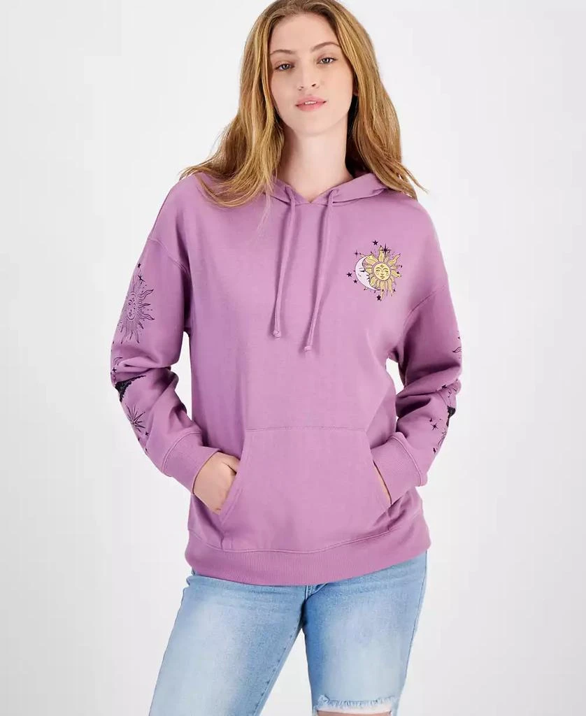 Rebellious One Juniors' Celestial Graphic Sweatshirt 1