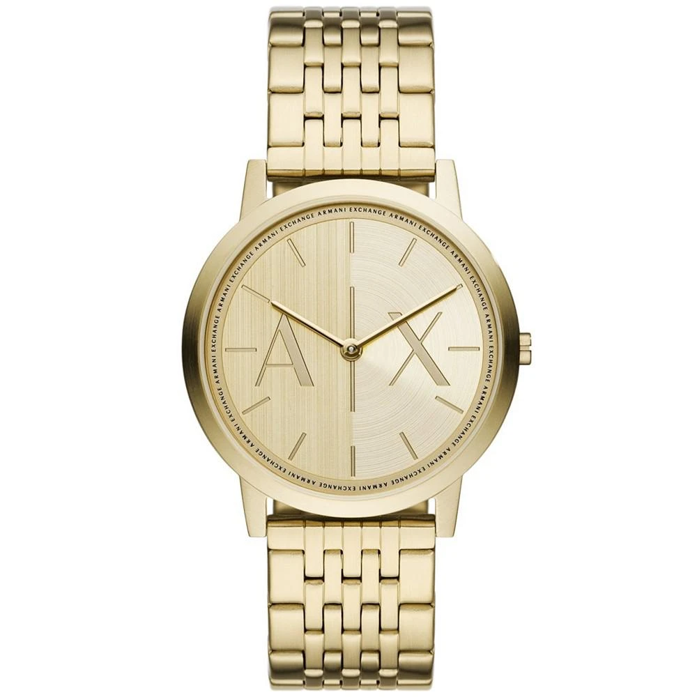 A|X Armani Exchange Men's Quartz Two Hand Gold-Tone Stainless Steel Watch 40mm 1