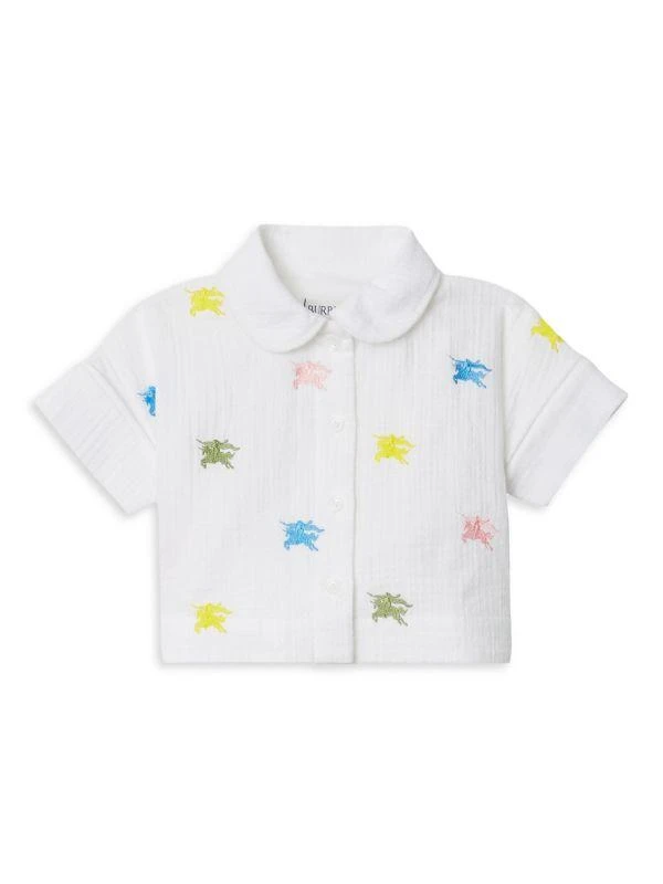Burberry Baby's Equestrian Knight Shirt & Bubble Pants Set 2