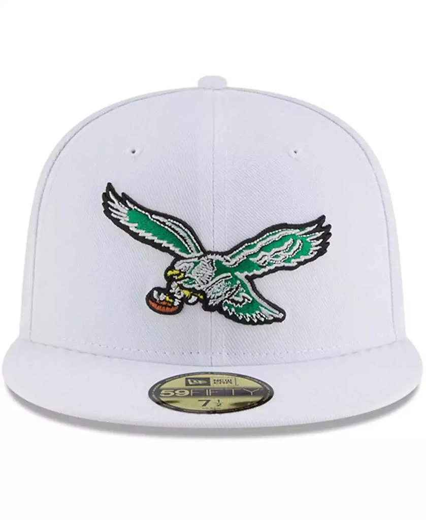 New Era Men's White Philadelphia Eagles Throwback Logo Omaha 59FIFTY Fitted Hat 4