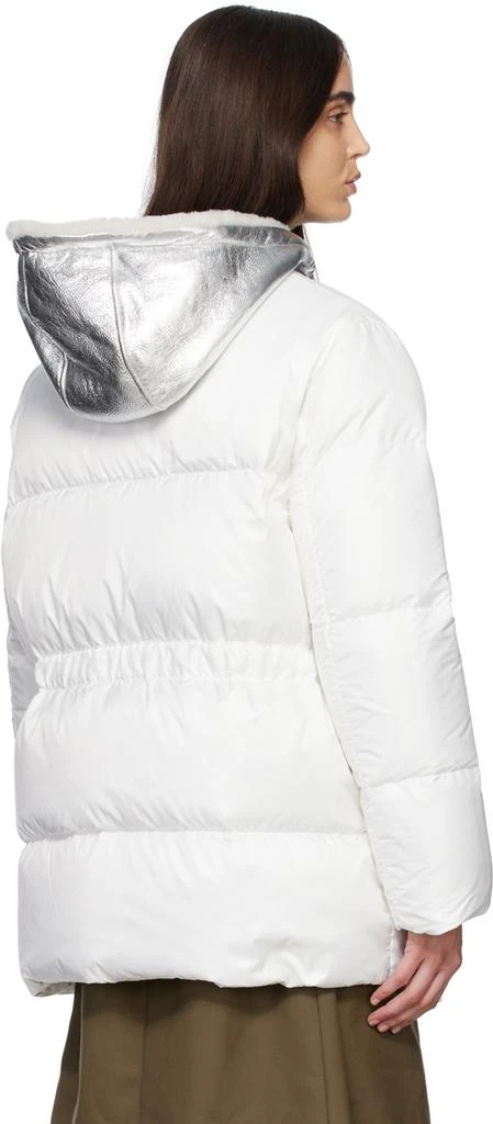 Yves Salomon White Quilted Down Jacket 3