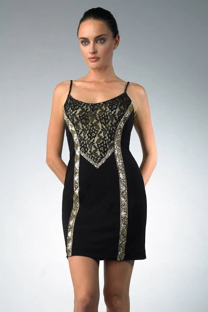 Basix Black Label Art Deco Cocktail Dress 1