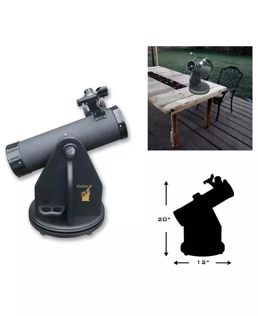 Galileo 500mm x 80mm Table Top Dobsonian Telescope Kit with Smartphone Adapter 4