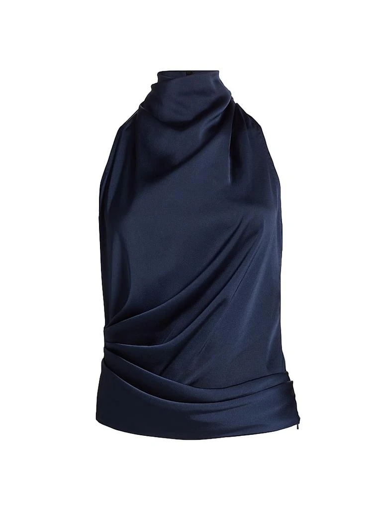 PRABAL GURUNG Draped Satin Sleeveless Top 1