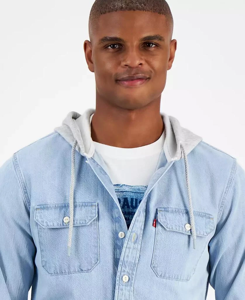Levi's Men's Relaxed-Fit Hooded Denim Shirt Jacket 4