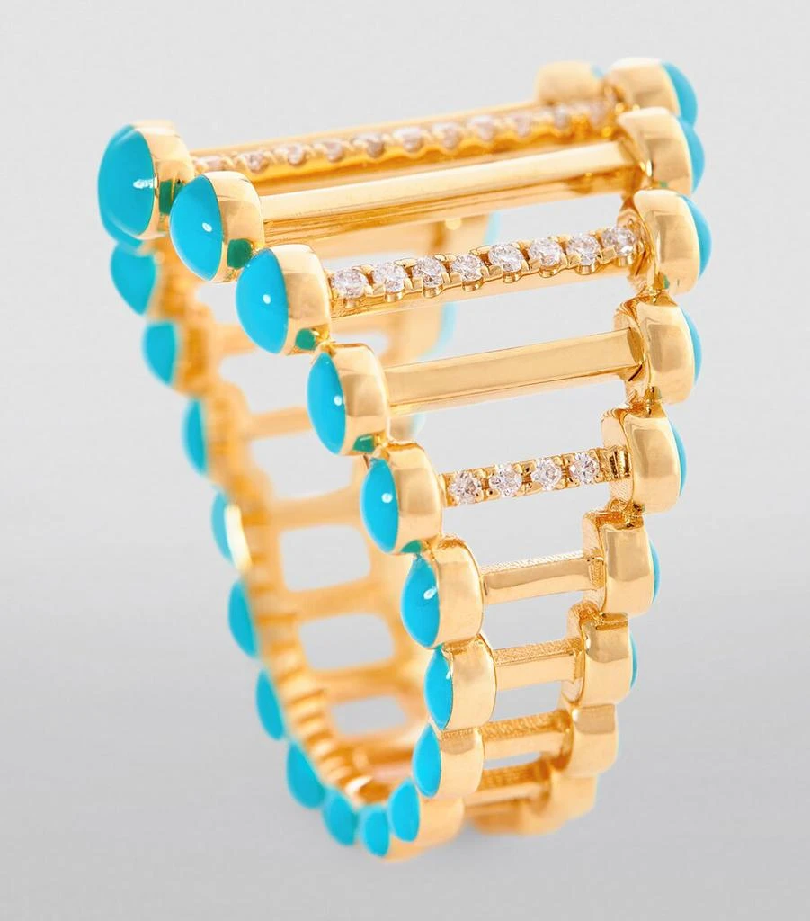 L'ATELIER NAWBAR Yellow Gold and Diamond Large Twiggy Ring 5
