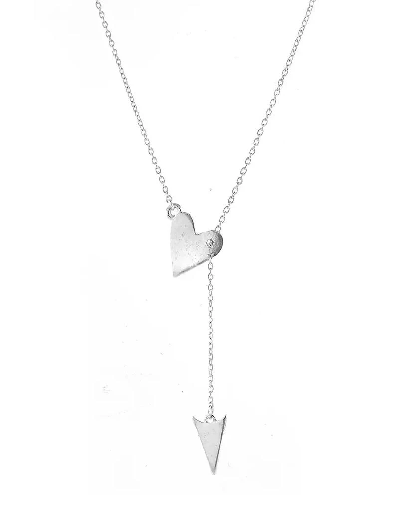 ADORNIA Heart Arrow Lariat Necklace 1