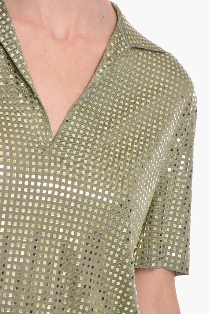 Bottega Veneta Bottega Veneta Silk Knit Midi Dress with Mirrored-studs 3