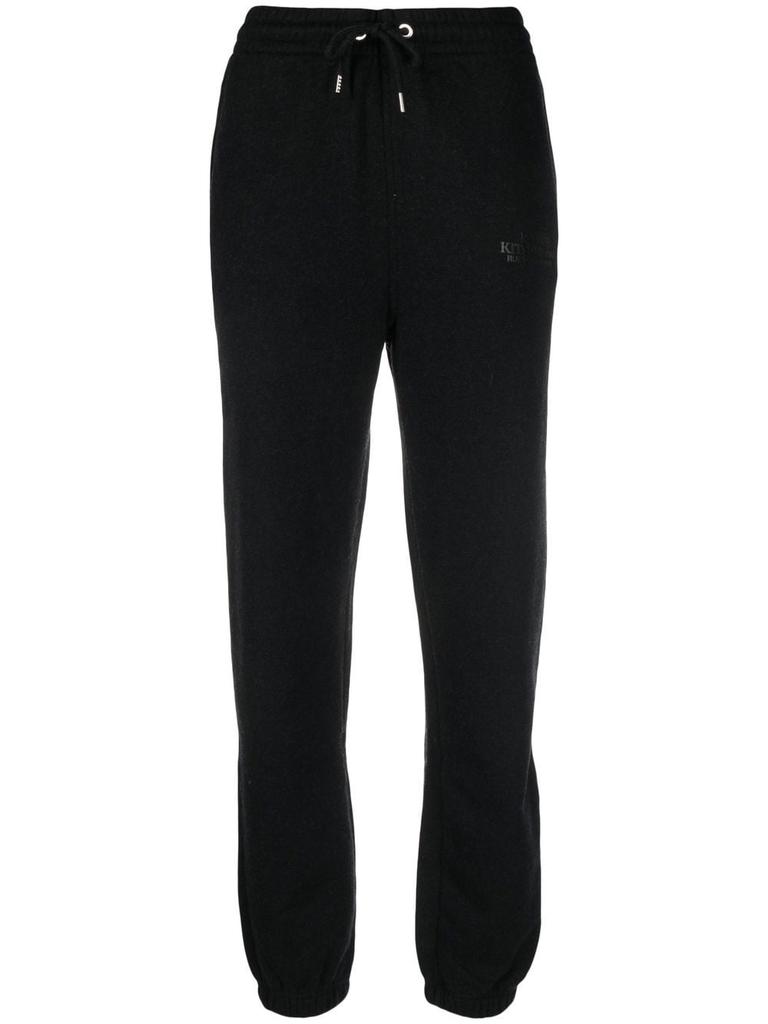 Maison Kitsune Rue de Richelieu-print track pants - women -  -  - Black