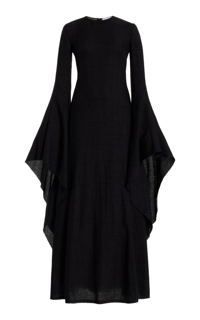 Gabriela Hearst Gabriela Hearst - Sigrud Draped Wool-Silk Maxi Dress - Black - IT 36 - Moda Operandi