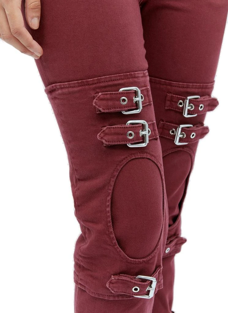 BLUMARINE Blumarine Buckle Embellished Mid-Rise Flared Pants 4