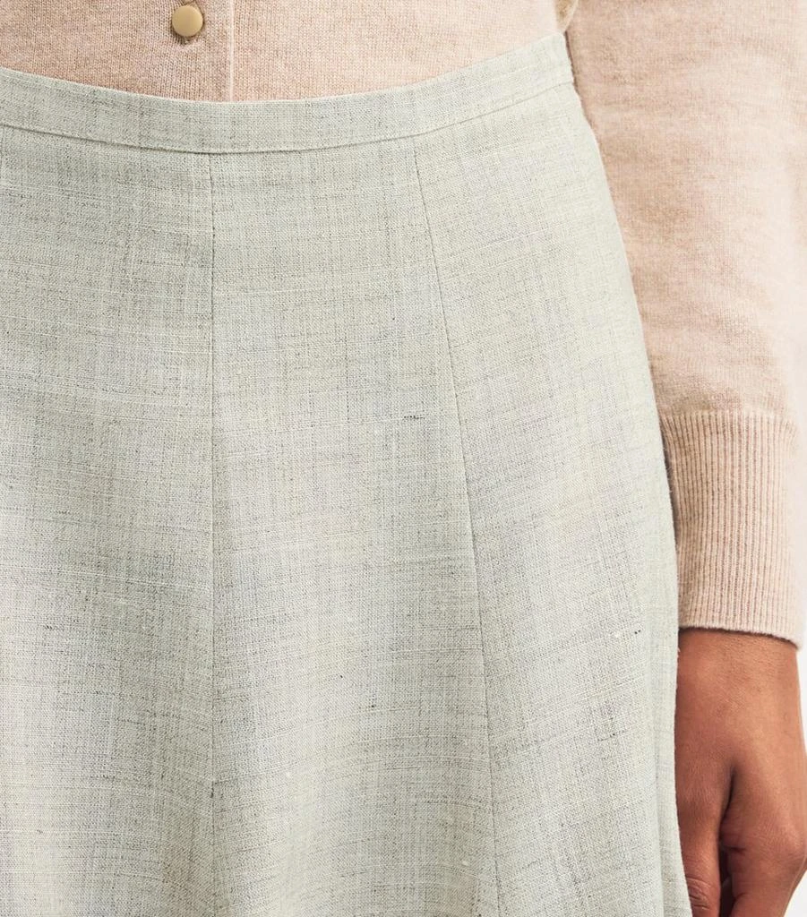 Fabiana Filippi Linen-Blend Pleated Midi Skirt 6